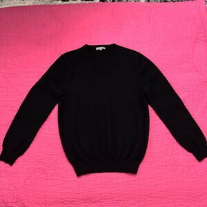 Tie Rack Men's Black 100% cashmere  Sweater, L